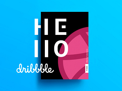 Hello dribbble! blue debut dribbble first shot hello hello dribbble pink stars typography ui