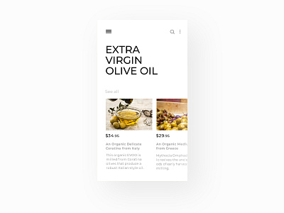 App for gourmets app design dribbble mobile mobile app mobile app design oil typography ui ux