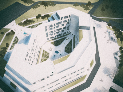 Architectural visualization: Hospital project 3d architecture sketchup v ray visualization