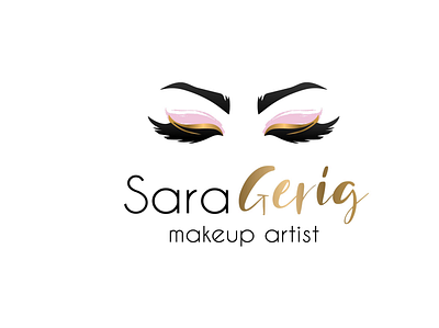 Sara Gerig - Makeup Artist Logo brand identity branding branding design design glamour illustration logo luxury brand luxury logo