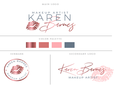 Karen Barnes Makeup Artist Logo Design