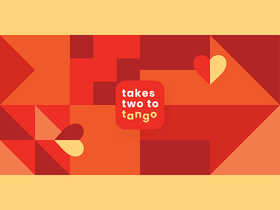 Takes Two to Tango illustration branding design illustration logo logo design orange pattern typography vector