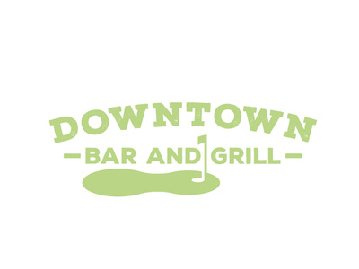 Downtown Bar And Grill Logo branding design illustration logo logodesign typography vector