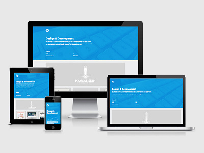 Rich Interactive Redesign blue clean flat minimal mobile portfolio responsive ui ux web website