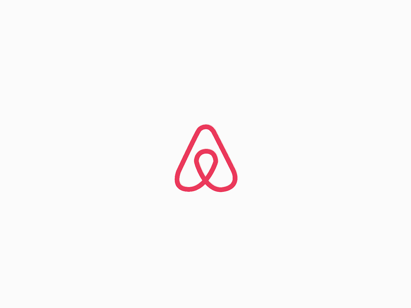 Airbnb logo animation airbnb animation design flat gif icon logo loop minimal motion design