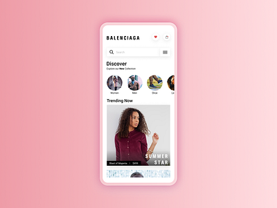 Balenciaga Mobile website