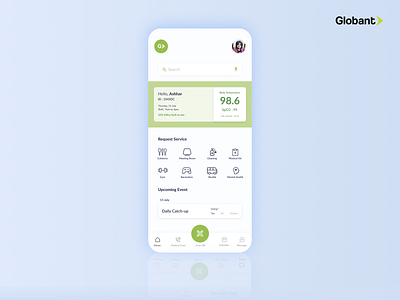 Globant Employ App design minimal ui ux workplace