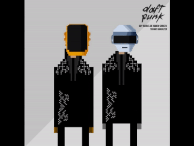 Daft Punk 2018 2danimation 8bit animation daftpunk gif handdrawnanimation loop music