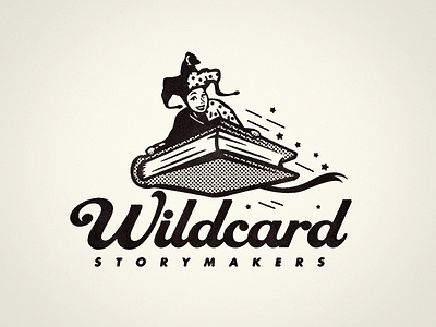Wildcard Storymakers - Final Logo branding children growcase identity jester logo logo design logotype storymakers storytelling whimsical wildcard