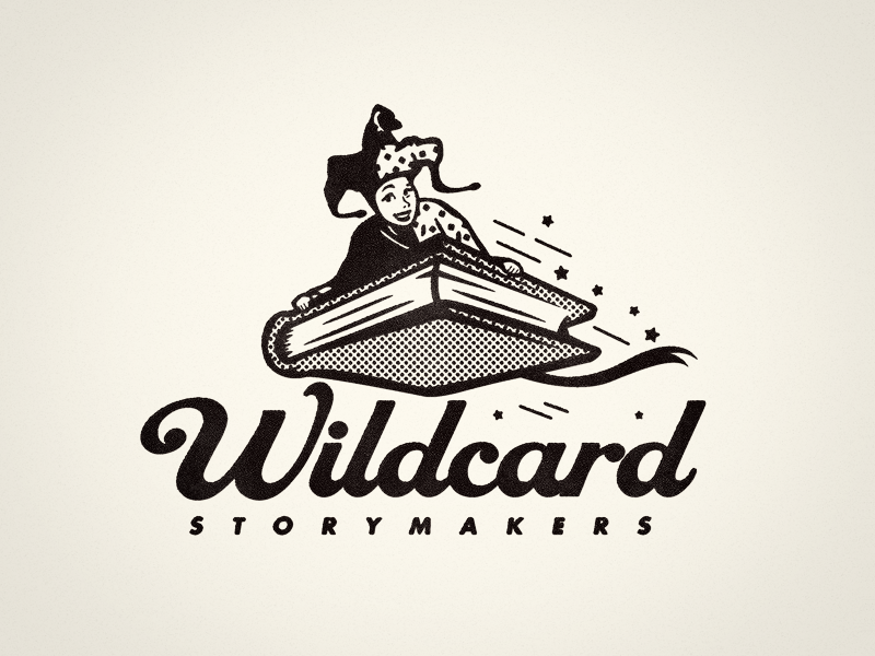 Wildcard Storymakers - Final Logo children storymakers storytelling jester logotype growcase logo logo design identity branding wildcard whimsical