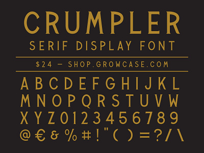 CRUMPLER - Serif Display Font crumpler display font fonts graphic design growcase packaging serif type typeface victorian vintage