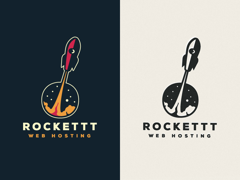 Brand concept proposal for Rockettt growcase logo logo design identity branding rockettt rocket space launch logo mark mark