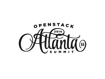 OpenStack Atlanta Summit atlanta branding cloud service georgia growcase logo logo design logotype openstack summit type typography