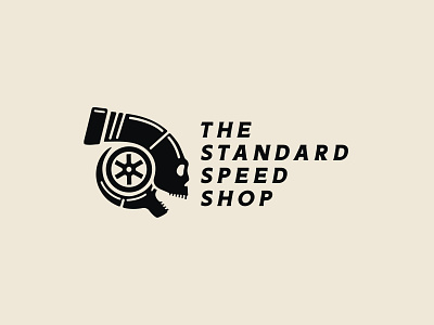 The Standard Speed Shop brand identity branding cars classic car classic cars garage growcase logo logo design logomark logotype mechanic skulls skull the standard speed shop turbo