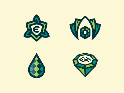 Logomark concepts for Emerald Harvest