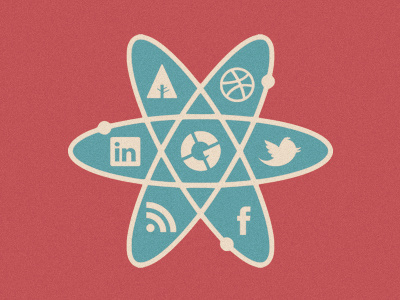 The Social Atom atom dribbble facebook forrst growcase linked in portfolio rss social twitter