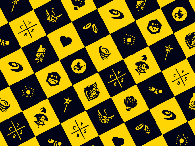Yellow Brick Creative Studio - Oz Themed Tile Pattern (GIF)