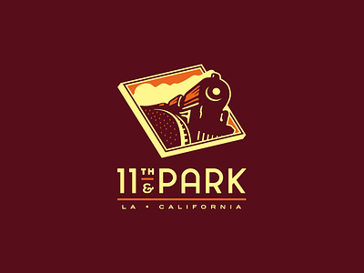 11th & Park logo 11th park brand identity custom lettering custom type frame growcase logo logo design logo mark los angeles california steamroller train tv film production