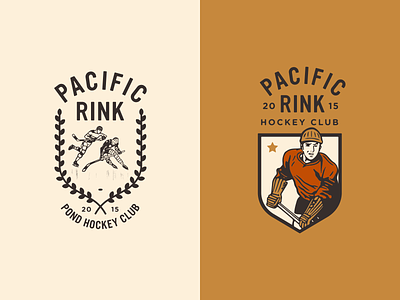 Pacific Rink - Winter 21/22 Collection (1/3) badge brand identity branding design emblem growcase hockey identity illustration logo logo design logotype pacific rink pond hockey club