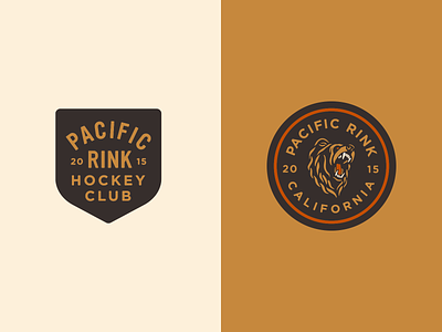 Pacific Rink - Winter 21/22 Collection (2/3) badge brand identity branding crest design emblem growcase hockey identity illustration logo logo design logotype pacific rink pond club