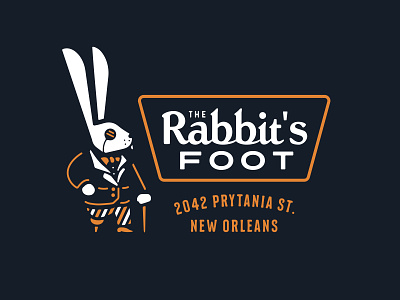 The Rabbit's Foot brand identity branding design growcase identity logo logo design logotype new orleans peg leg rabbit the rabbits foot