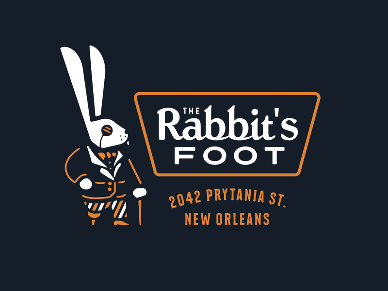 The Rabbit's Foot brand identity branding design growcase identity logo logo design logotype new orleans peg leg rabbit the rabbits foot