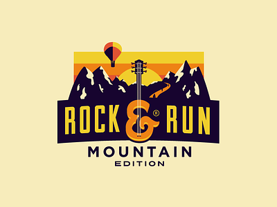 Rock & Run - Mountain Edition branding crossangels growcase logo logo design marathon mountain range rock run run summit
