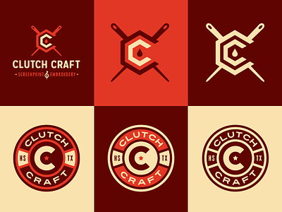 Clutch Craft Logo Explorations brand identity clutch craft embroidery growcase ink logo logotype needle screenprint screenprinting