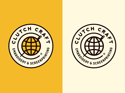 Clutch Craft Logo Concept #3 brand identity clutch craft embroidery growcase ink logo logotype needle screenprint screenprinting