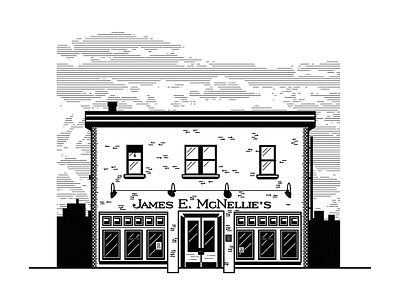 McNellie's - Tulsa building growcase illustration ireland irish bar pub mcnellies oklahoma restaurant tulsa