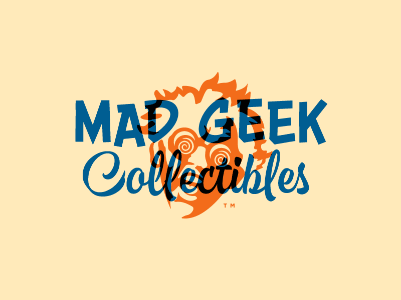 Mad Geek Collectibles - Additional Concept Draft back to the future brand identity flux capacitor goggles growcase logo logo design logotype mad geek collectibles mad scientist universal studios