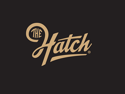 The Hatch logotype brand identity custom type foodtruck fusion food gothenburg growcase handlettering logo logotype script the hatch typography