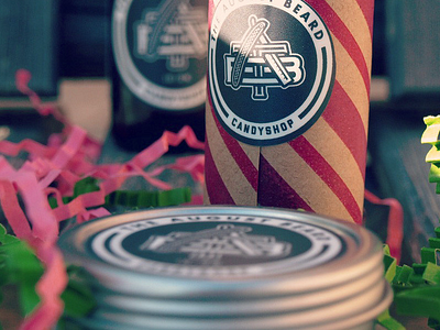 The August Beard - Candyshop Collection beard oil butter balm beards brand identity growcase logo logotype packaging the august beard