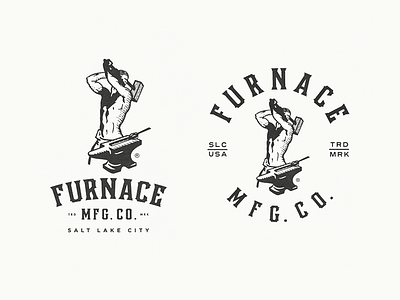 Furnace MFG Co. - Slugger concept draft blacksmith brand identity furnace mfg co growcase logo logotype salt lake city slugger