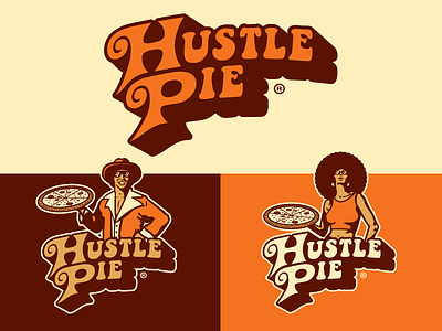 Hustle Pie Branding blaxploitation forefathers growcase identity logo logo design logomark pizza pizzeria