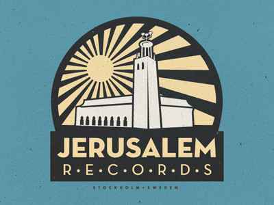 Jerusalem Records Logo Final growcase jerusalem records logo logo design logo designer neutra