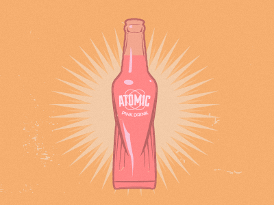Atomic Pink Drink atomic atomic pink drink bottle growcase illustration pink drink