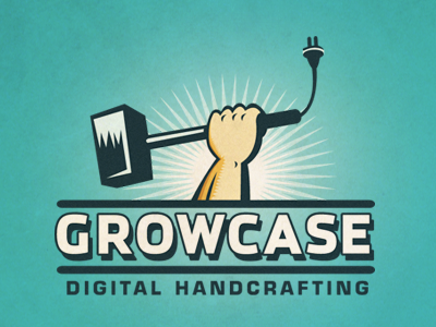 Growcase Rebranding Idea # 2 digital growcase hammer handcrafted handcrafting identity logo logo design logo designer re branding rebranding wip