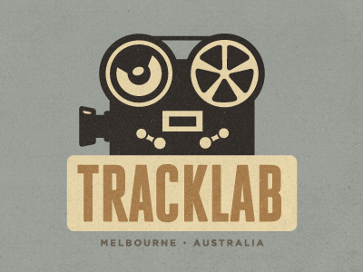Tracklab Logo Exploration 3 australia camera film growcase logo logo design logo designer melbourne music music studio photography projector retro speaker tracklab