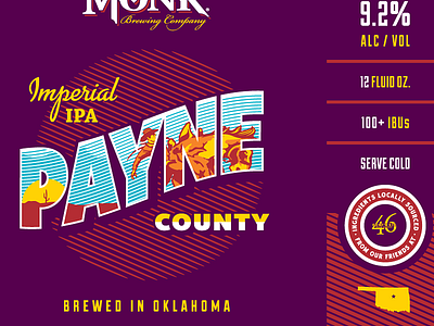 Iron Monk Brewing Company - Payne County Imperial IPA beer brewery can cowboy forefathers growcase imperial ipa iron monk brewing company oklahoma
