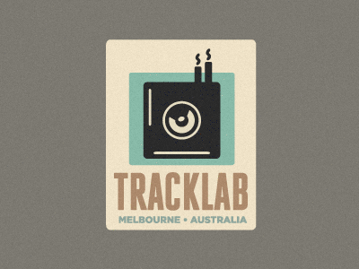 Tracklab Logo Exploration 4 (In various color schemes) australia chimney film growcase identity logo logo design logo designer logotype melbourne music music studio photography retro science tracklab