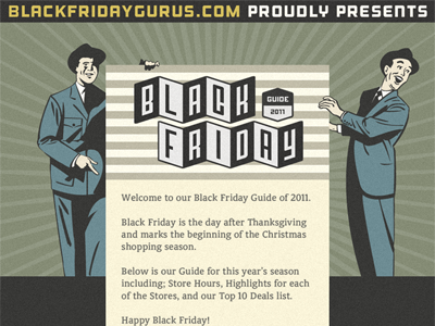 Black Friday Guide 2011 (Infographic) 58 phases 58phases black friday growcase illustration infographic shopping