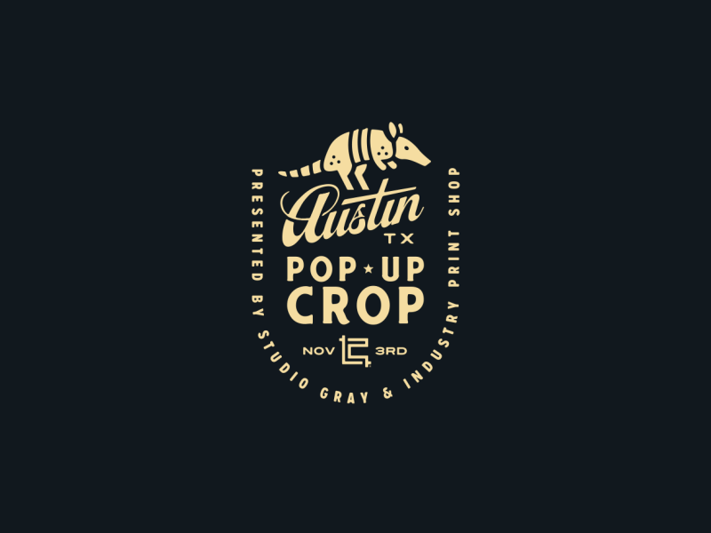 Pop Up Crop - Brand animation austin brand identity branding conference industry print shop logo logotype motion graphic animation pop up crop popupcrop studio gray texas