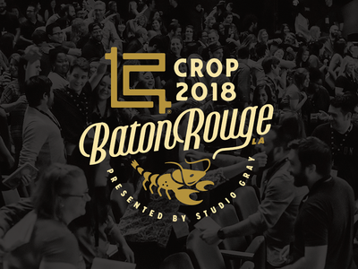 CROP 2018 baton rouge branding crawfish crop conference forefathers growcase lettering logo logomark