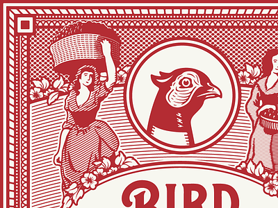 Bird & Bottle Wine Label