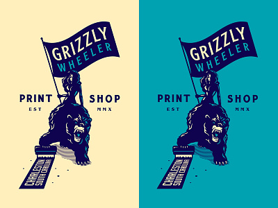 Grizzly Wheeler - Grizzly Bear Rider bear rider charleston south carolina flag forefathers grizzly grizzly wheeler growcase print shop screen printing screenprinting