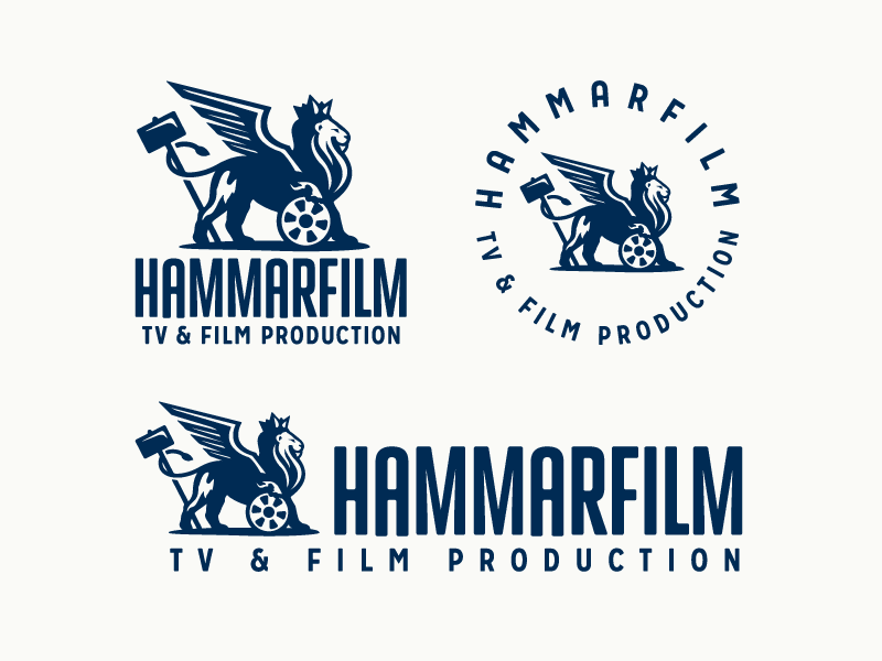 Hammarfilm - Brand Identity brand identity branding growcase lion hammer crown filmroll logo design logodesign responsive branding wings