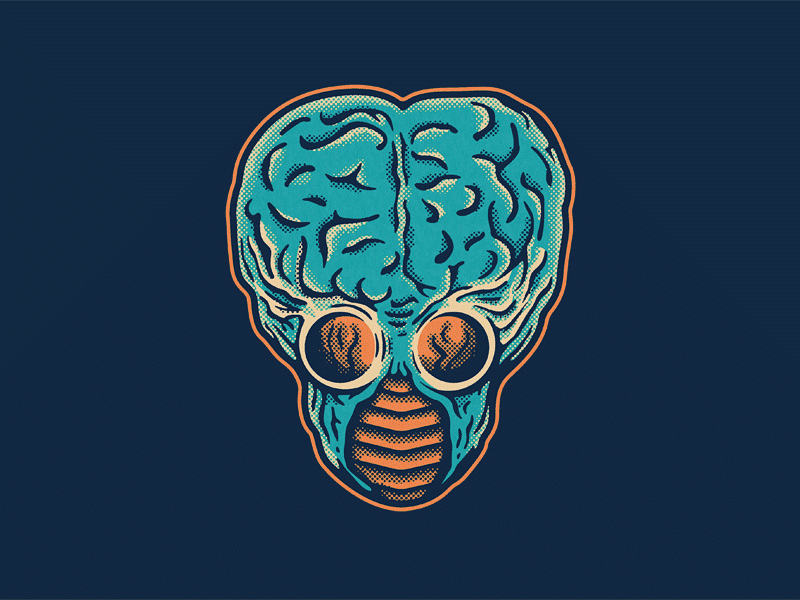 Metaluna Mutant this island earth metaluna mutant sci fi scifi horror sci-fi science fiction designer resources adobe photoshop brushes brush set halftone brush kit halftones retro supply co growcase