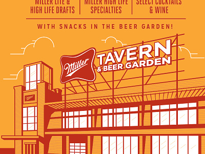 Miller Tavern & Beer Garden Poster (terminated direction) america arlington texas bar barbecue bbq beer brewery forefathers group growcase happy hour miller high life miller highlife miller lite miller tavern beer garden poster restaurant