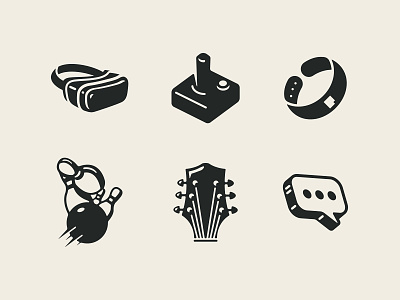 Cineplex/Playdium Icons bowling canada chat cinema cineplex gaming growcase guitar icon set iconic iconography icons joystick music playdium text message video games virtual reality vr goggles wristband